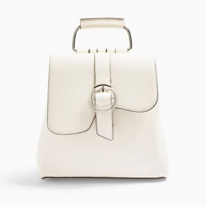 TopShop white leather backpack purse- brand new!